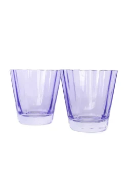 Estelle Colored Sunday Low Balls, Set of 2 in Lavender