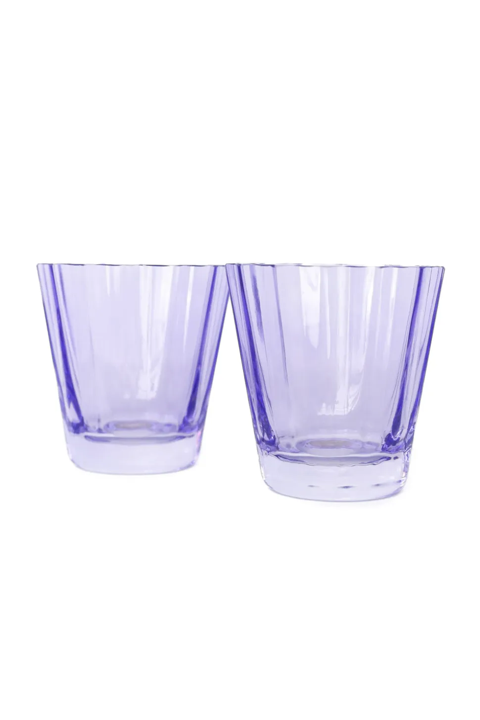 Estelle Colored Sunday Low Balls, Set of 2 in Lavender