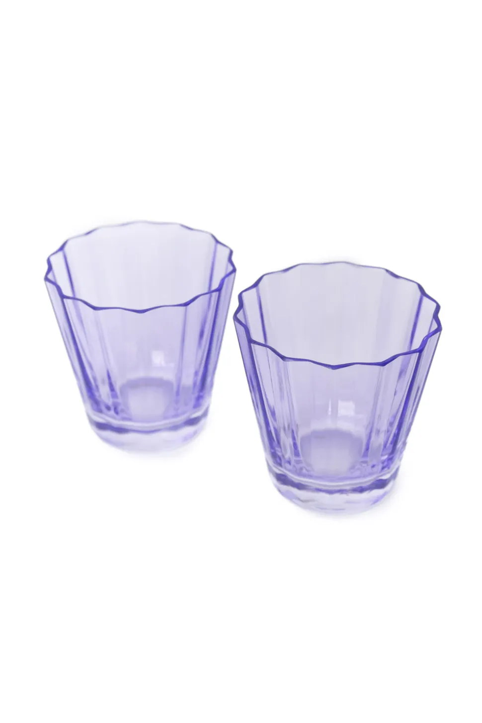 Estelle Colored Sunday Low Balls, Set of 2 in Lavender
