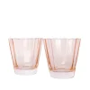 Estelle Colored Sunday Low Balls, Set of 2 in Blush Pink