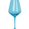Estelle Colored Wine Stemware, Set of 6 in Ocean Blue