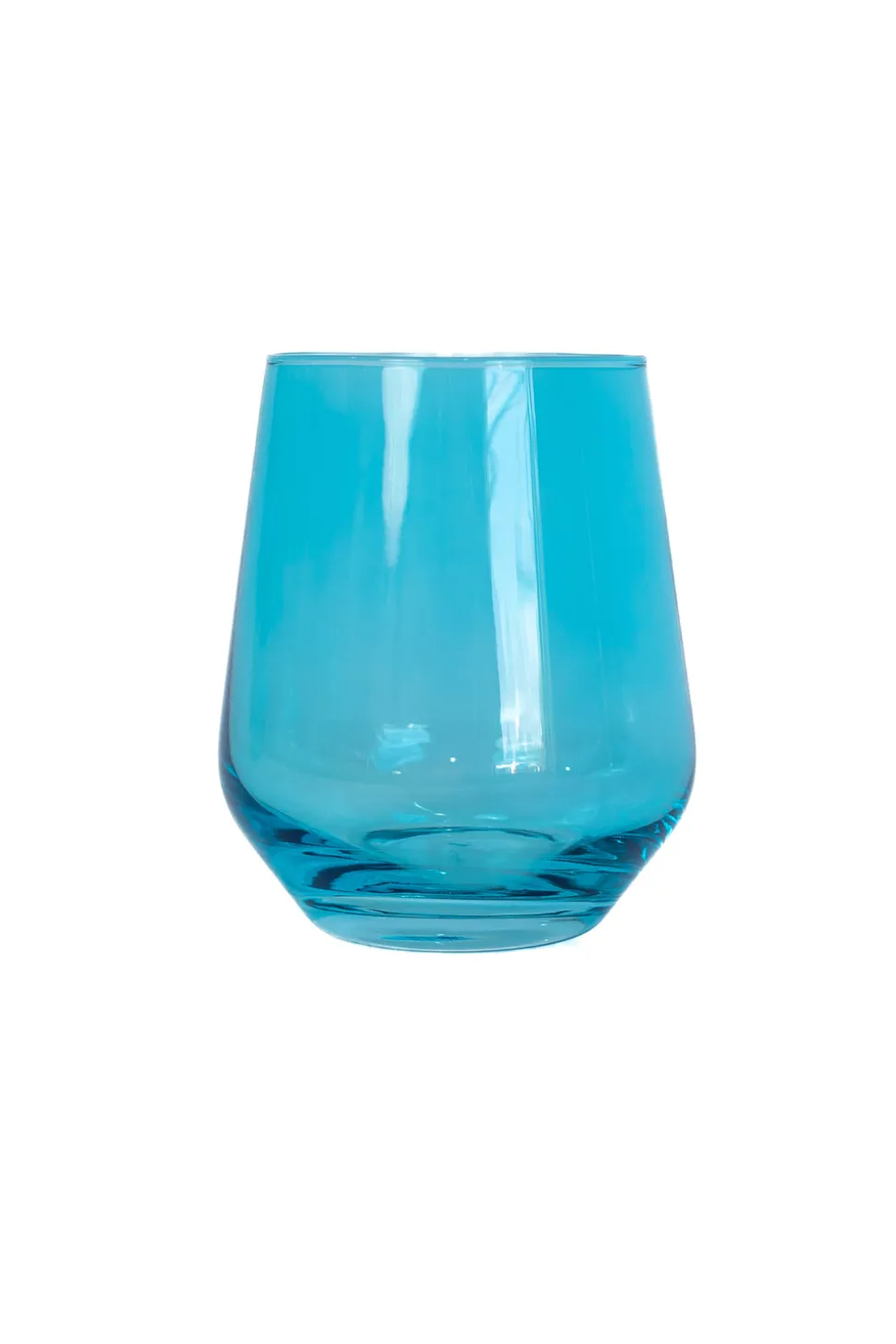 Estelle Colored Wine Stemless, Set of 6 in Ocean Blue