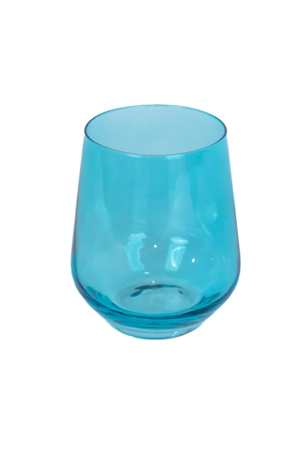Estelle Colored Wine Stemless, Set of 6 in Ocean Blue