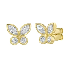 Eurema Butterfly Diamond Studs