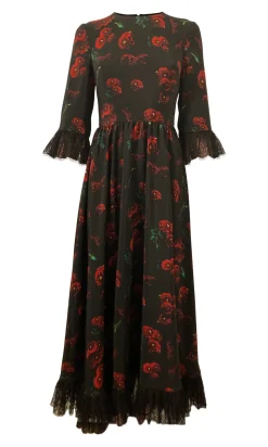 Eva Dress in Red Dahlia