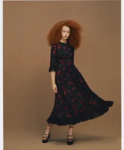 Eva Dress in Red Dahlia