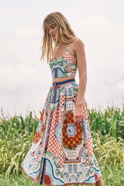 Eva Skirt in Sundance Tile