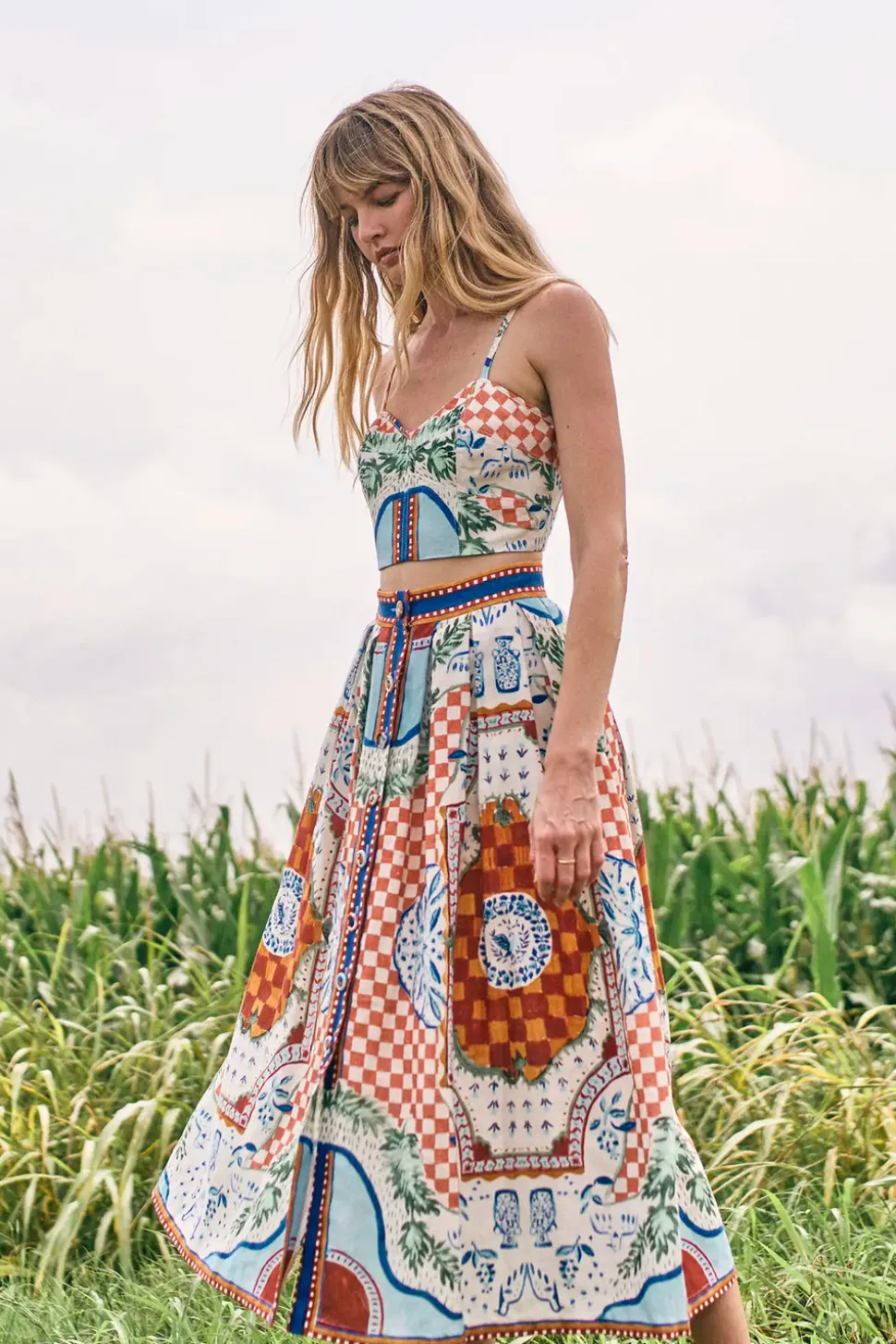 Eva Skirt in Sundance Tile