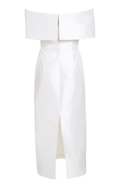 Eveline Off the Shoulder Scalloped Neckline Dress