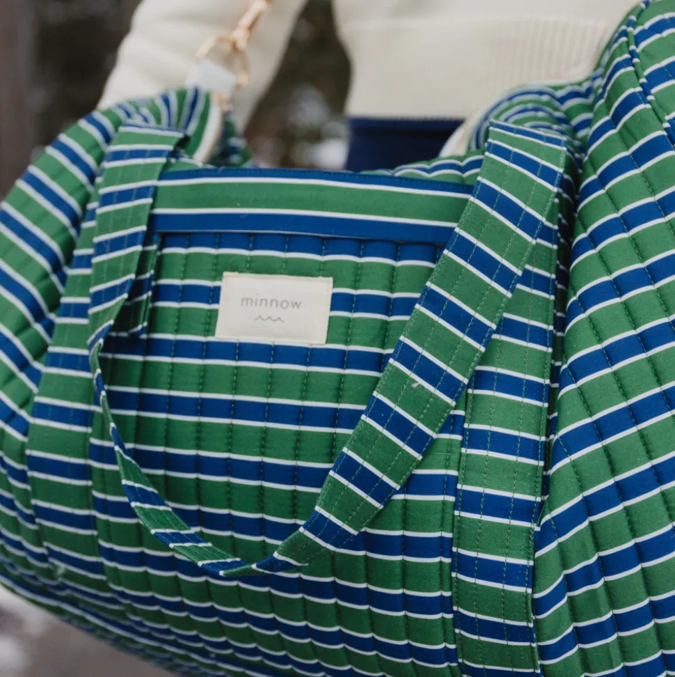 Evergreen Stripe Weekender Bag