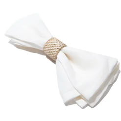 Everyday White Wash Napkin Ring, Set of 4