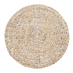 Everyday White Wash Round Placemat, Set of 4