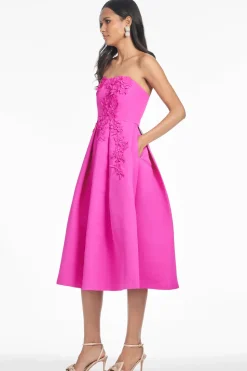 Evie Dress in Cerise