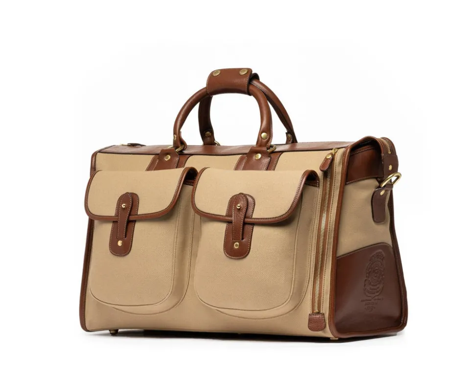 Express No. 2 Duffel Bag in Khaki Twill and Vintage Chestnut