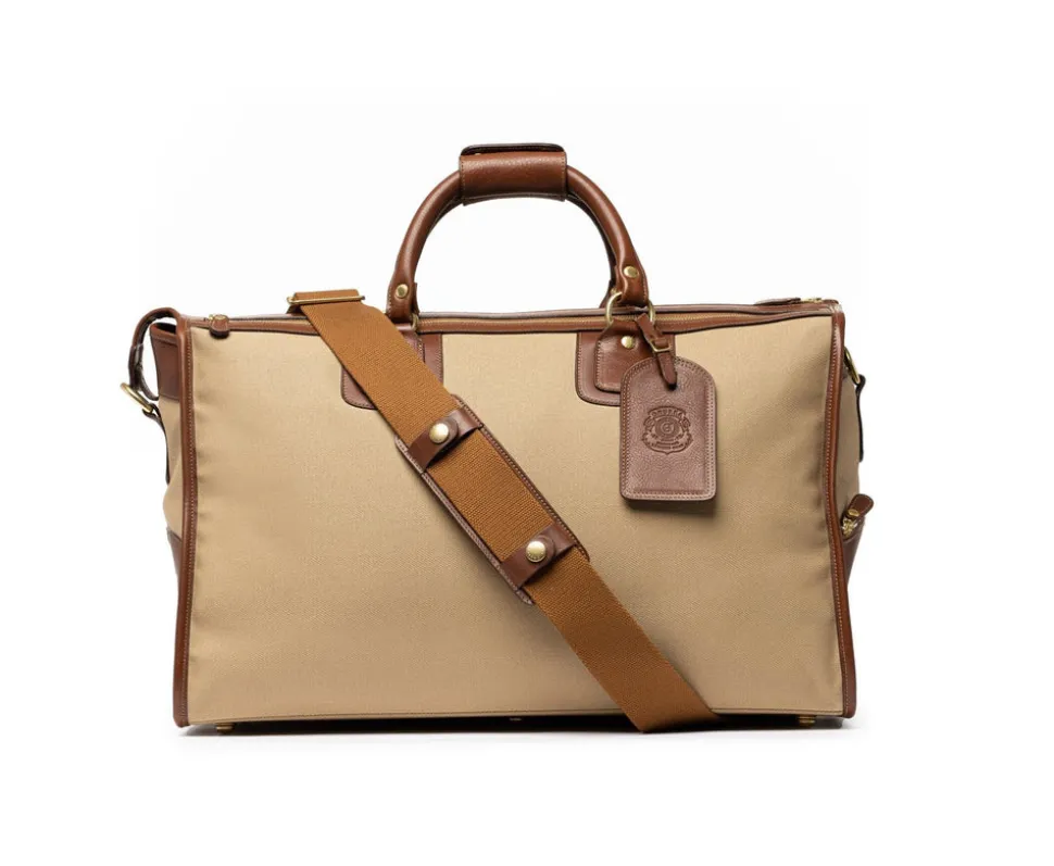 Express No. 2 Duffel Bag in Khaki Twill and Vintage Chestnut