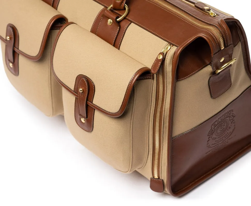 Express No. 2 Duffel Bag in Khaki Twill and Vintage Chestnut