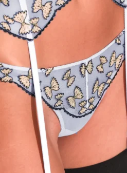 Farfalle Embroidery Thong