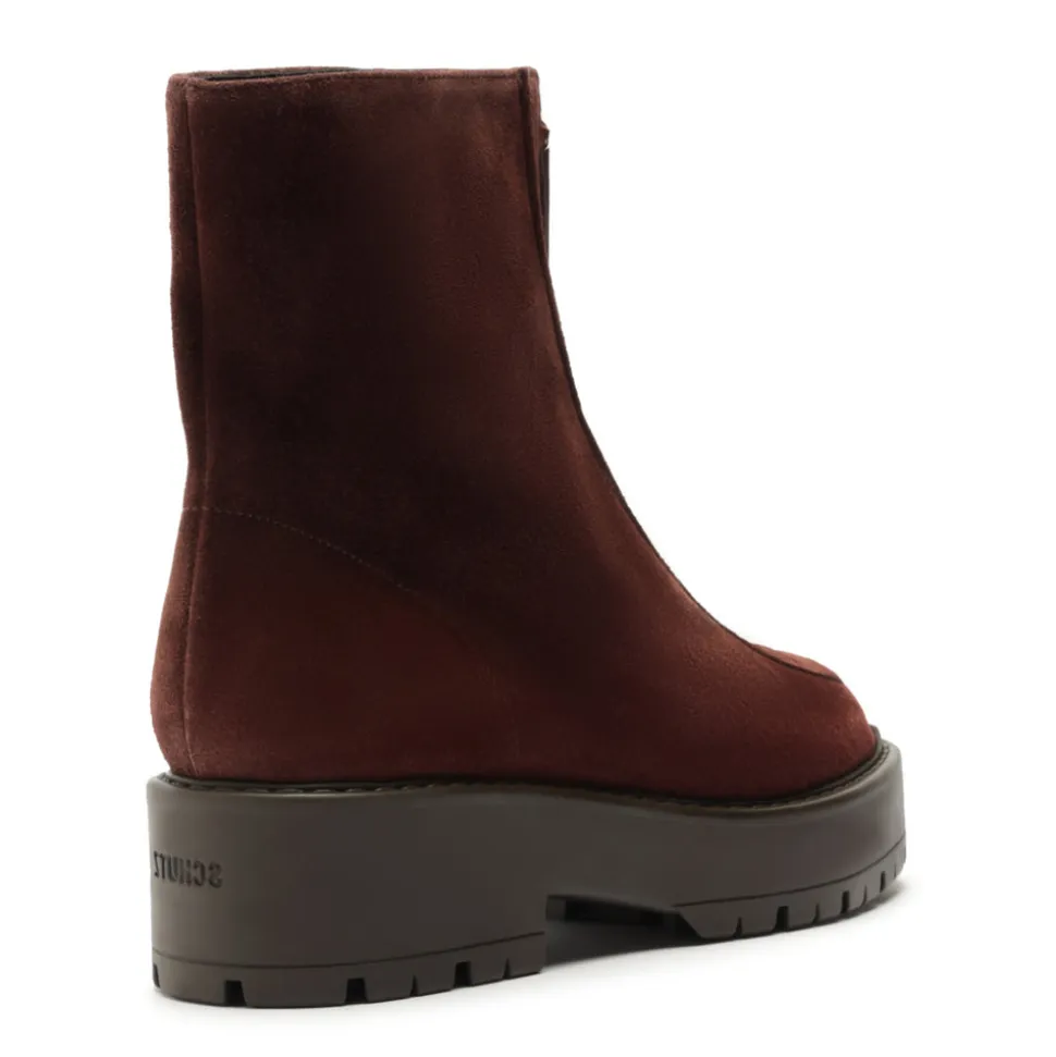Farrah Leather Bootie in Root Brown