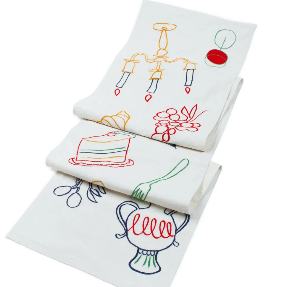 Fete Linen Embroidered Runner