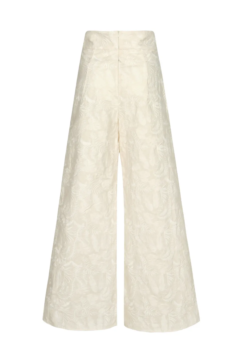Fiol Canvas Embroidered Pants in Ecru