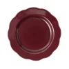 Fiore Dessert Plate in Burgundy