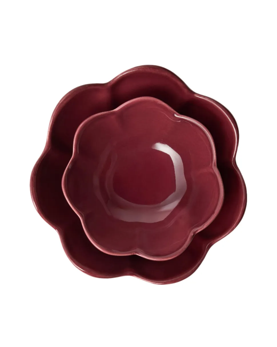 Fiore Ice Cream Bowl in Burgundy