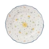Fiorellini Blu Gialli Dessert Plates Multi, Set of 6