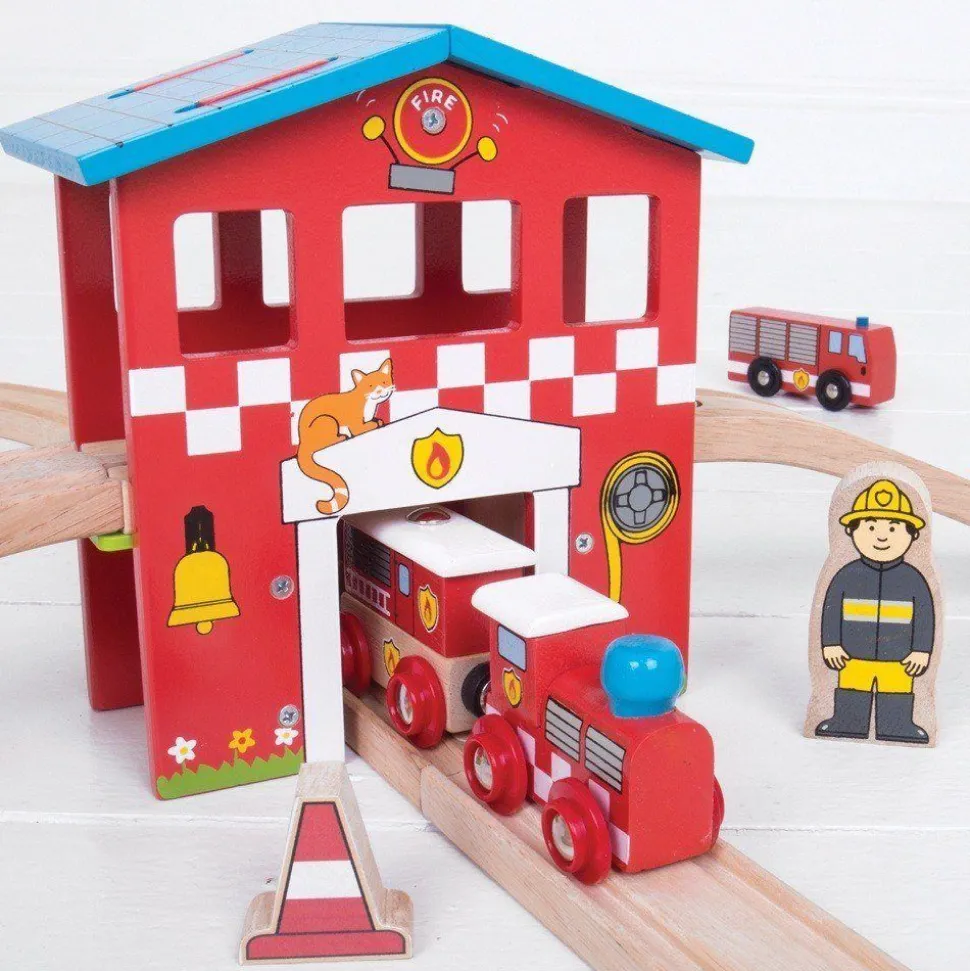 Fire Station Train Set