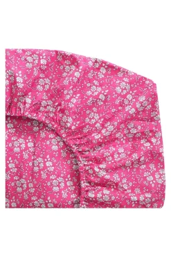 Fitted Sheet Made With Liberty Fabric in Capel Fuchsia