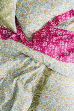 Fitted Sheet Made With Liberty Fabric in Capel Fuchsia