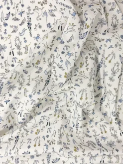 Fitted Sheet Made With Liberty Fabric in Theo Blue