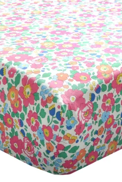 Fitted Sheet Made With Liberty Fabric in Betsy Deep Pink