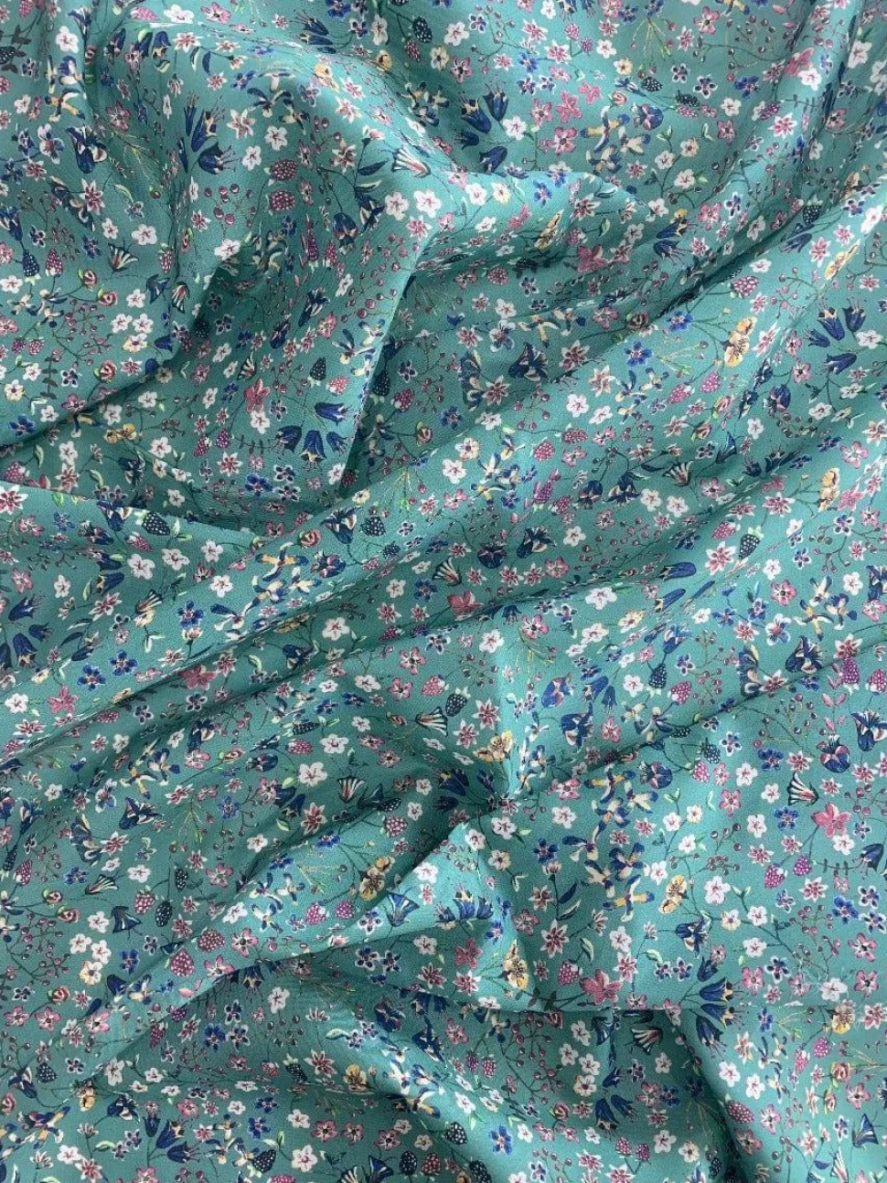 Fitted Sheet Made With Liberty Fabric in Donna Leigh Green