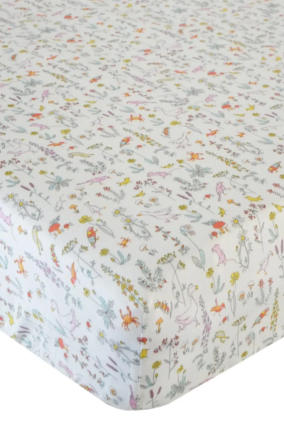 Fitted Sheet Made With Liberty Fabric in Theo Pink