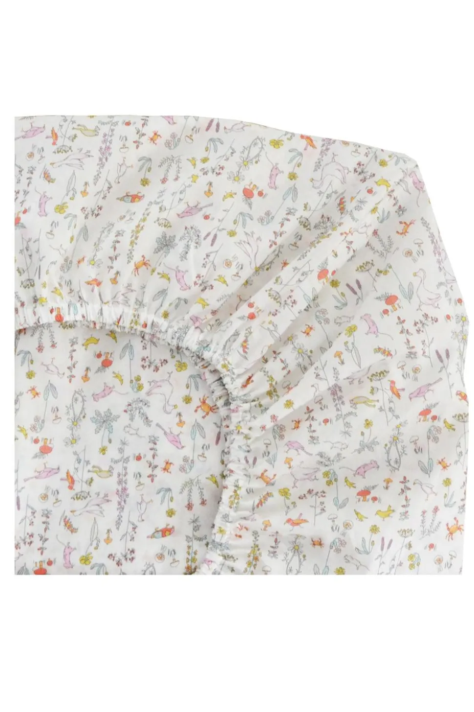 Fitted Sheet Made With Liberty Fabric in Theo Pink