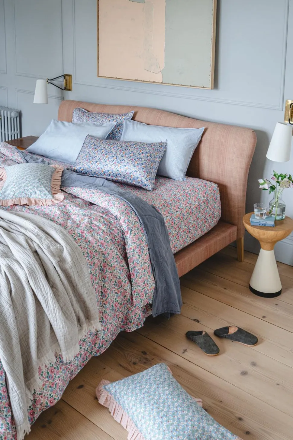 Fitted Sheet Made With Liberty Fabric in Betsy Candy Floss
