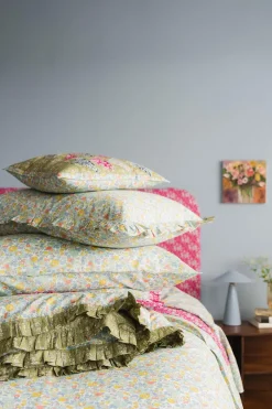 Fitted Sheet Made With Liberty Fabric in Betsy Sage