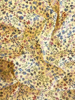 Fitted Sheet Made With Organic Liberty Fabric in Donna Leigh Yellow