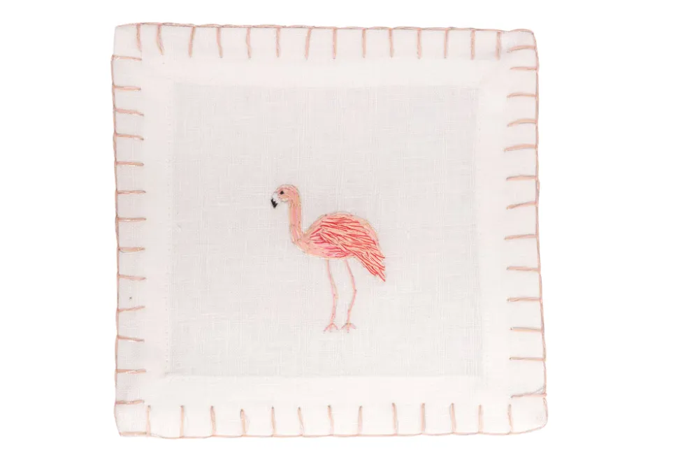 Flamingo Cocktail Napkin, Set of 4
