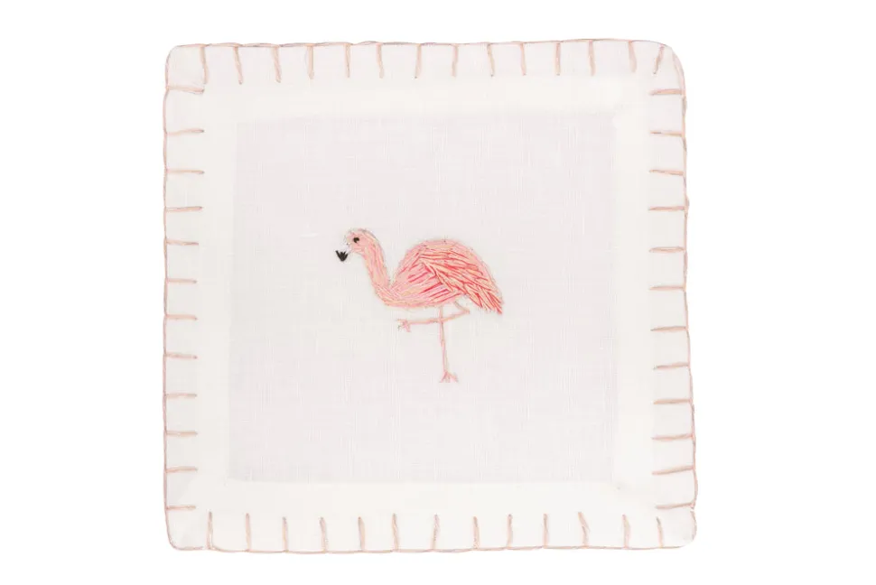 Flamingo Cocktail Napkin, Set of 4