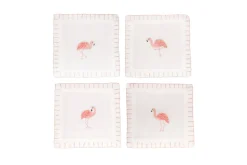 Flamingo Cocktail Napkin, Set of 4