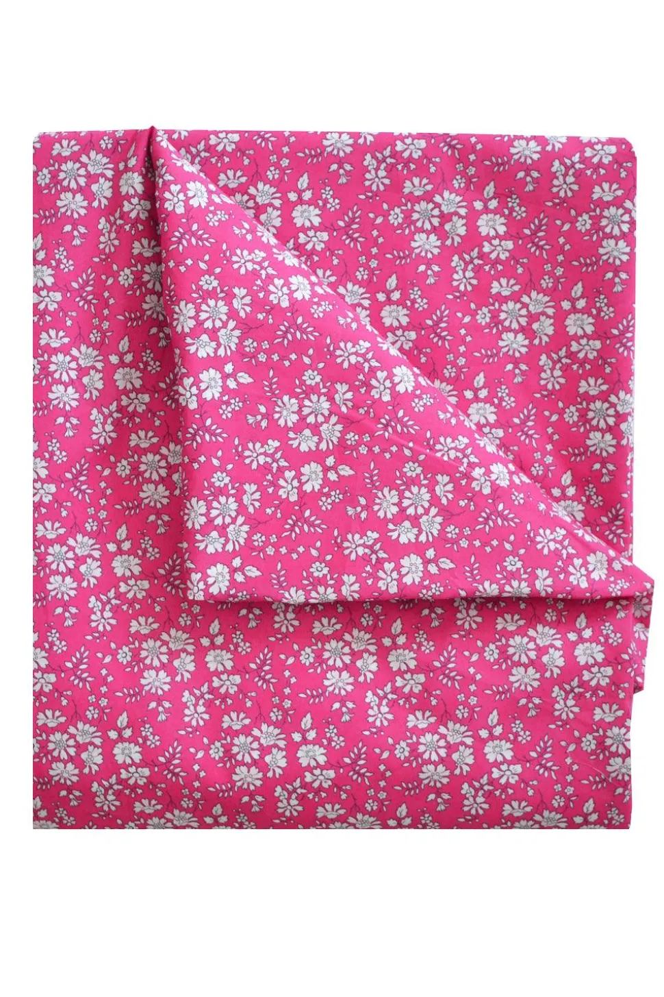 Flat Top Sheet Made With Liberty Fabric in Capel Fuchsia