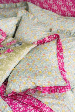 Flat Top Sheet Made With Liberty Fabric in Capel Fuchsia