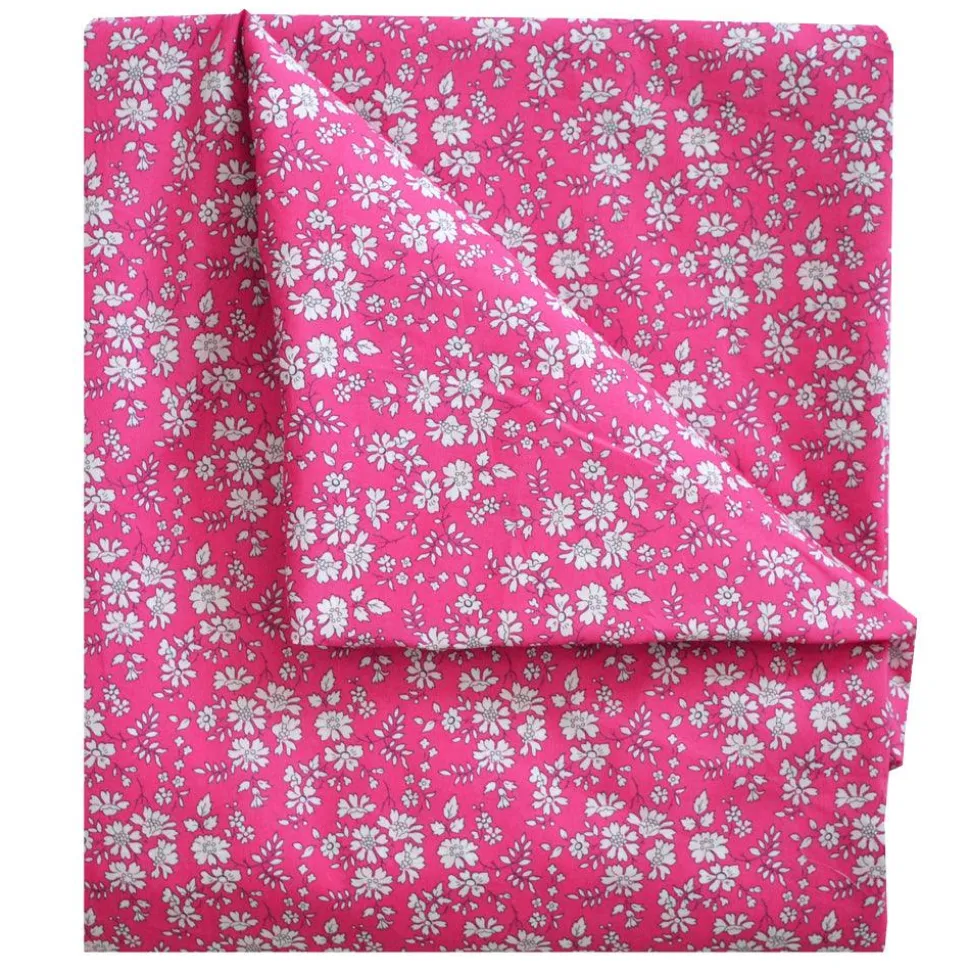 Flat Top Sheet Made With Liberty Fabric in Capel Fuchsia