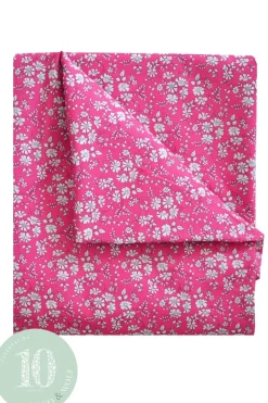 Flat Top Sheet Made With Liberty Fabric in Capel Fuchsia