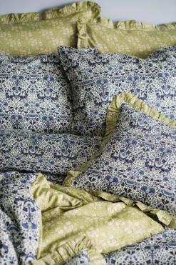 Flat Top Sheet Made With Liberty Fabric in Capel Pistachio