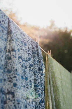 Flat Top Sheet Made With Liberty Fabric in Capel Pistachio