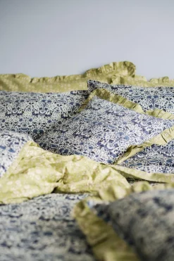 Flat Top Sheet Made With Liberty Fabric in Capel Pistachio