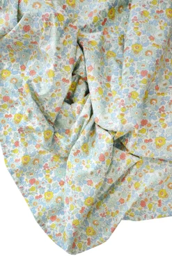 Flat Top Sheet Made With Liberty Fabric in Betsy Sage