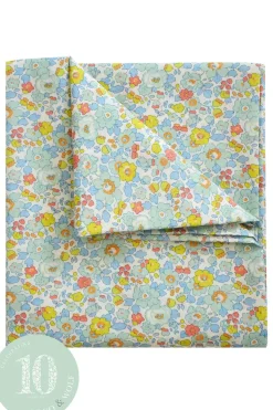 Flat Top Sheet Made With Liberty Fabric in Betsy Sage